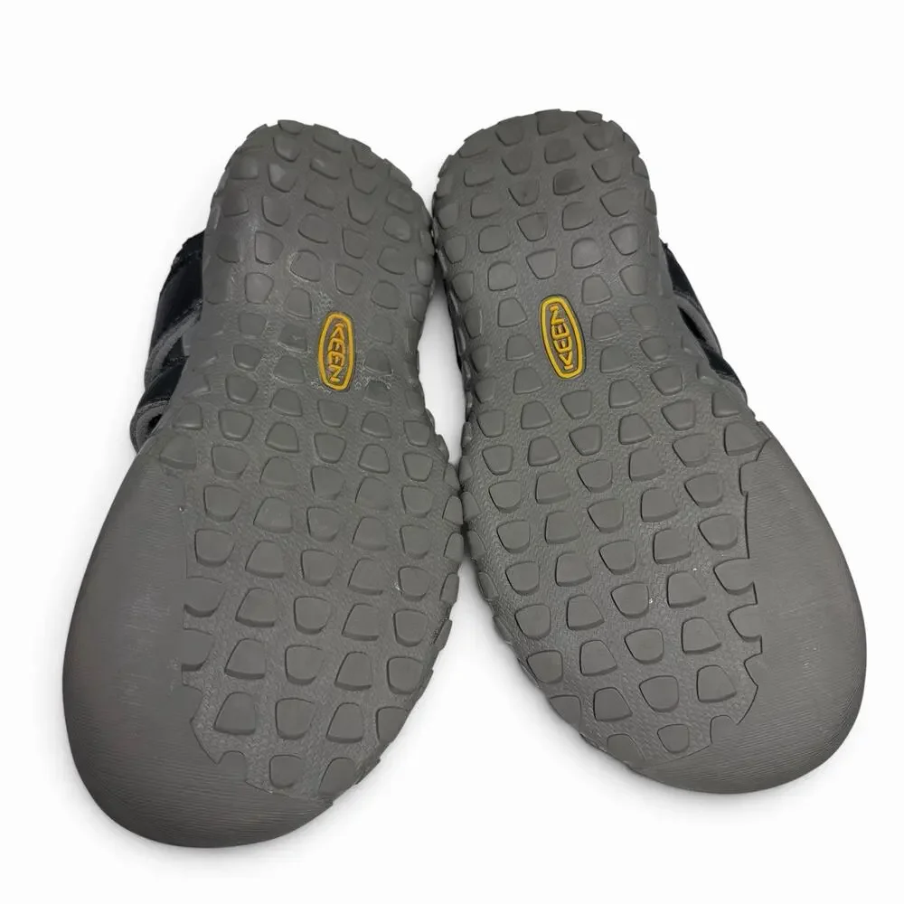 Keen Waterproof Sport Sandals Kids Sz 2 Black Gray Yellow Hiking Water Shoes